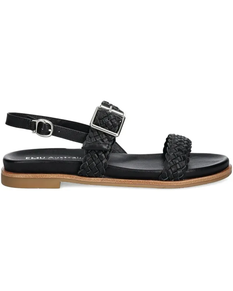 EMU Sandalen mit geflochtener Schnalle - Schwarz Schwarz