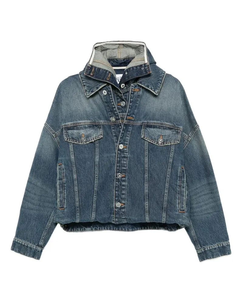 Jean Paul Gaultier Jeansjacke mit Kapuze - Blau Blau