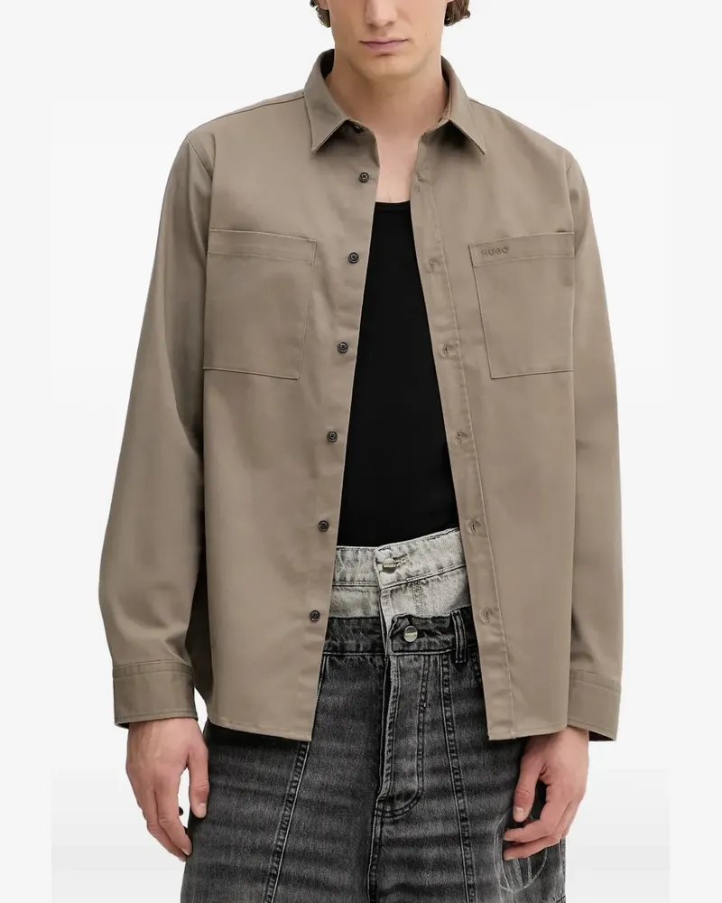 HUGO BOSS Hemd mit Brusttaschen - Nude Nude