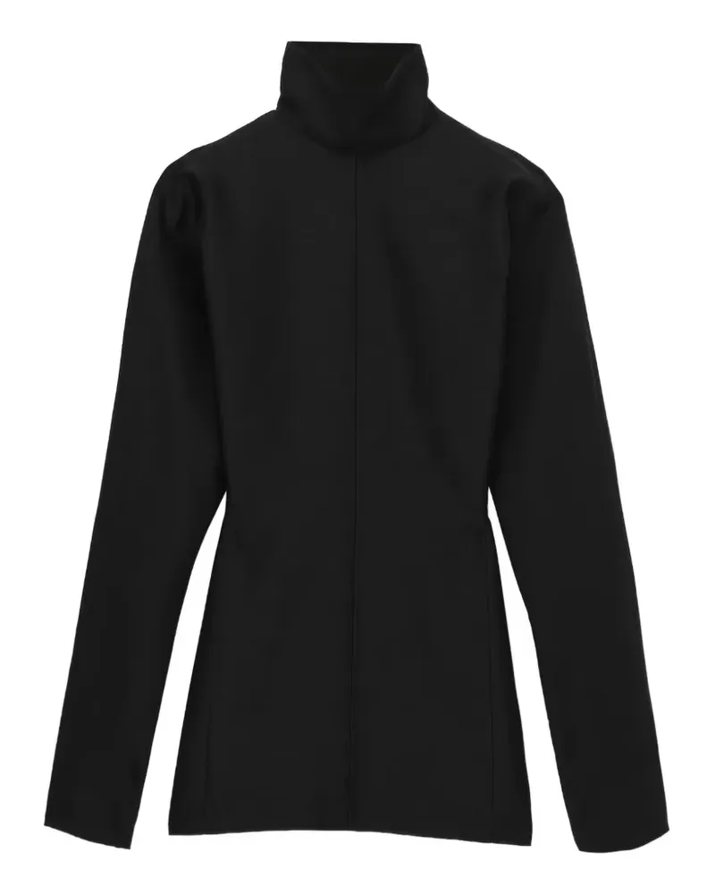 Carven Stehkragen-Bluse mit Kimono-Ärmeln - Schwarz Schwarz