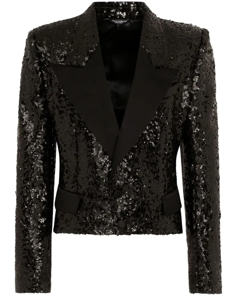 Dolce & Gabbana Sakko mit Pailletten - Schwarz Schwarz