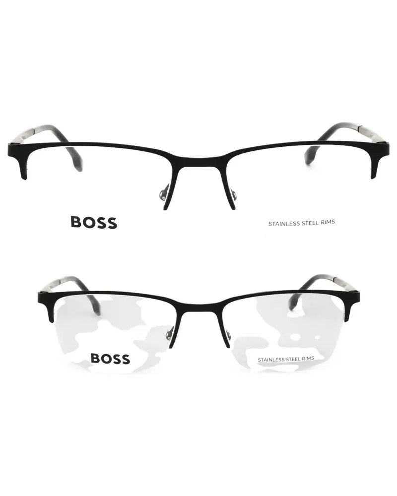 HUGO BOSS Brille mit eckigem Gestell - Schwarz Schwarz