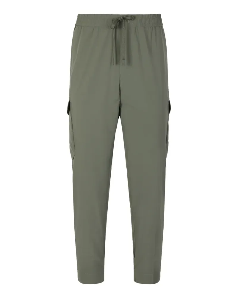 HUGO BOSS elasticated-waist poplin cargo pants - Grün Grün