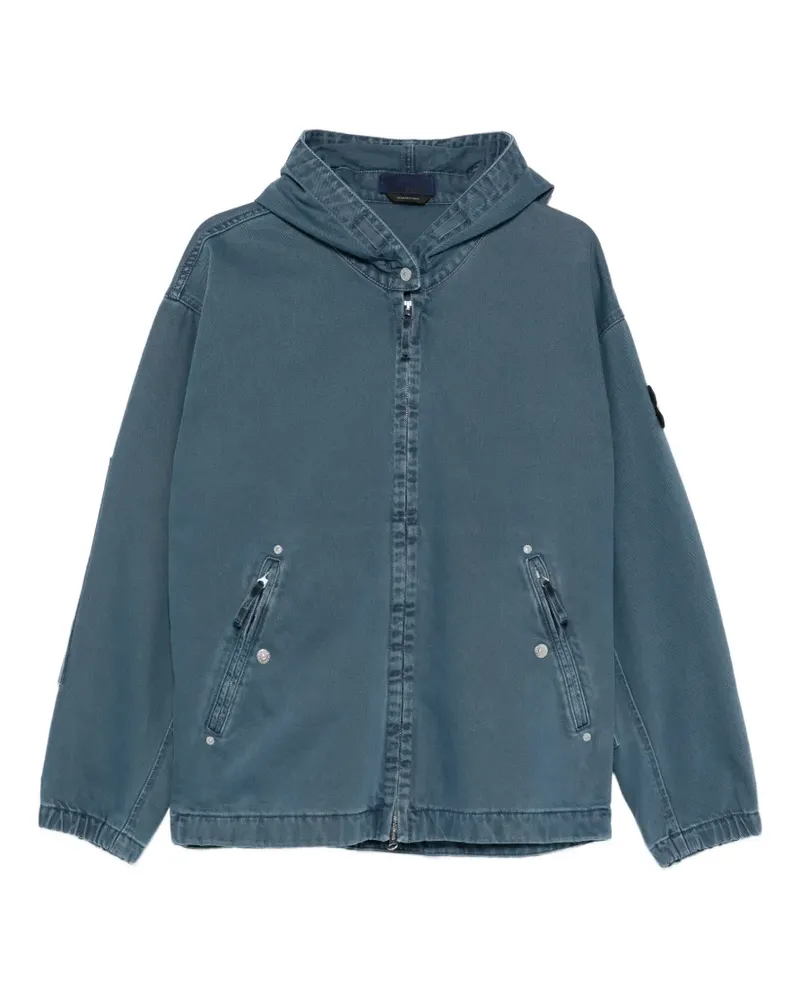 Stone Island hooded zip-up jacket - Blau Blau