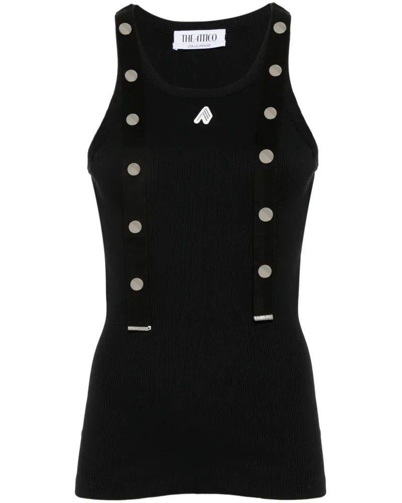 ATTICO Tanktop mit Logo-Applikation - Schwarz Schwarz