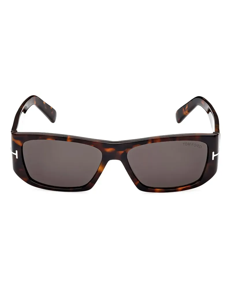 Tom Ford Sonnenbrille mit eckigem Gestell - Braun Braun