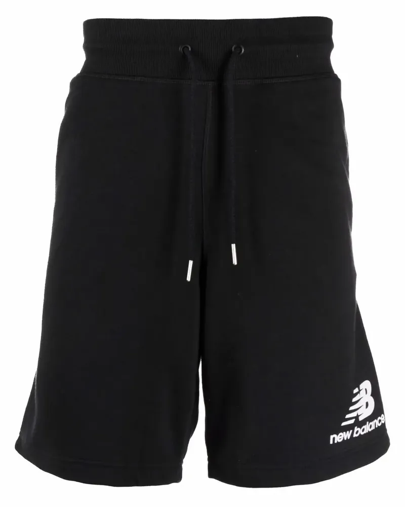 New Balance Joggingshorts mit Logo-Print - Schwarz Schwarz