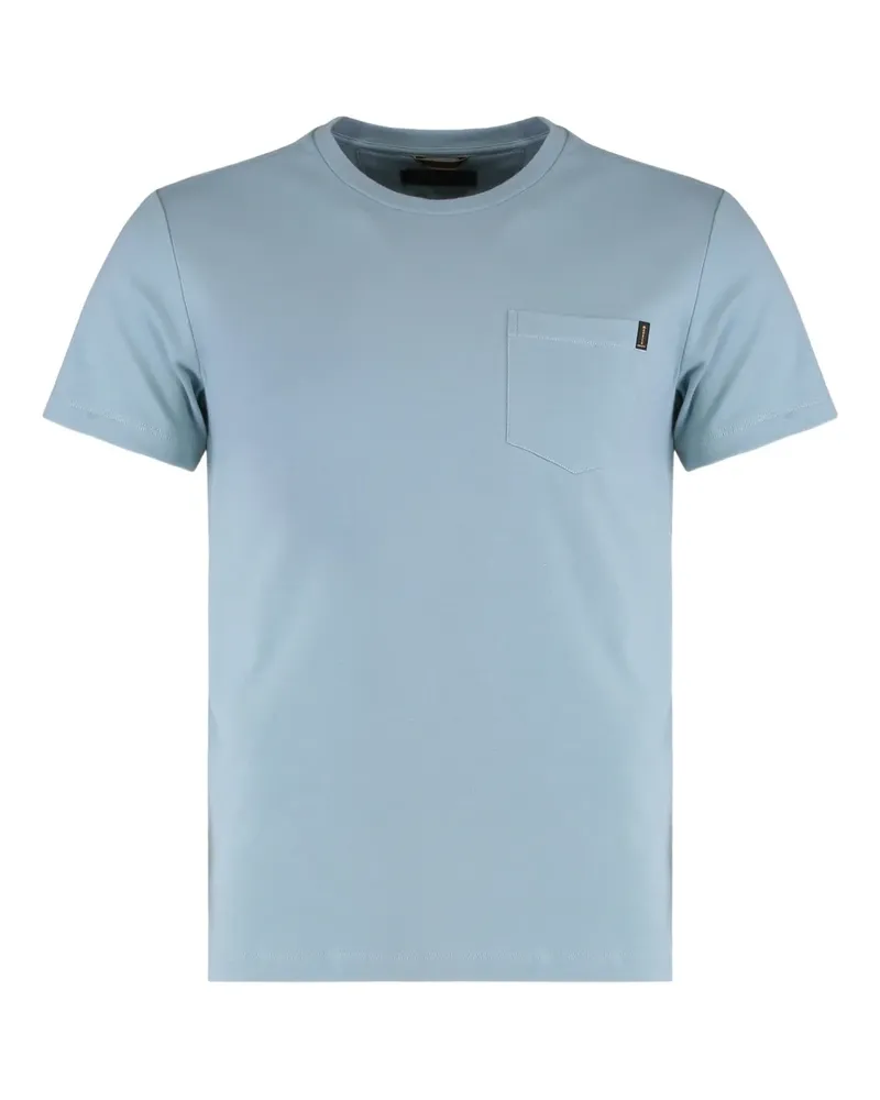 MOORER T-Shirt mit Brusttasche - Blau Blau