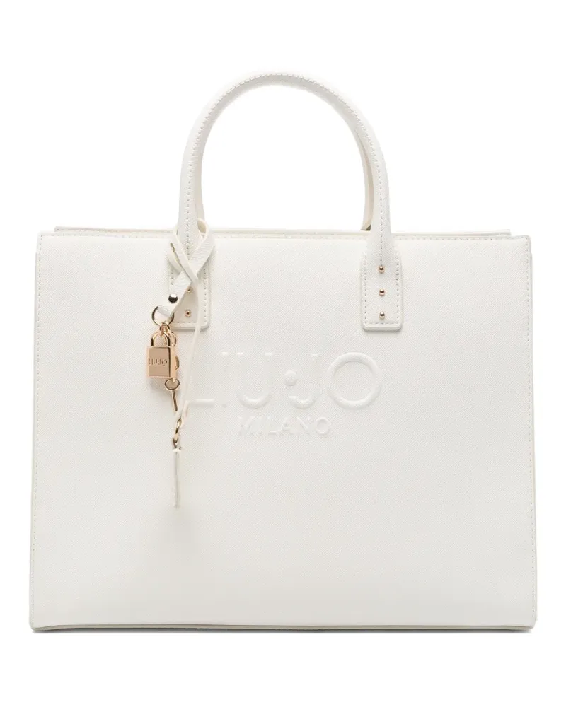 Liu Jo logo-embossed padlock tote bag - Weiß Weiß