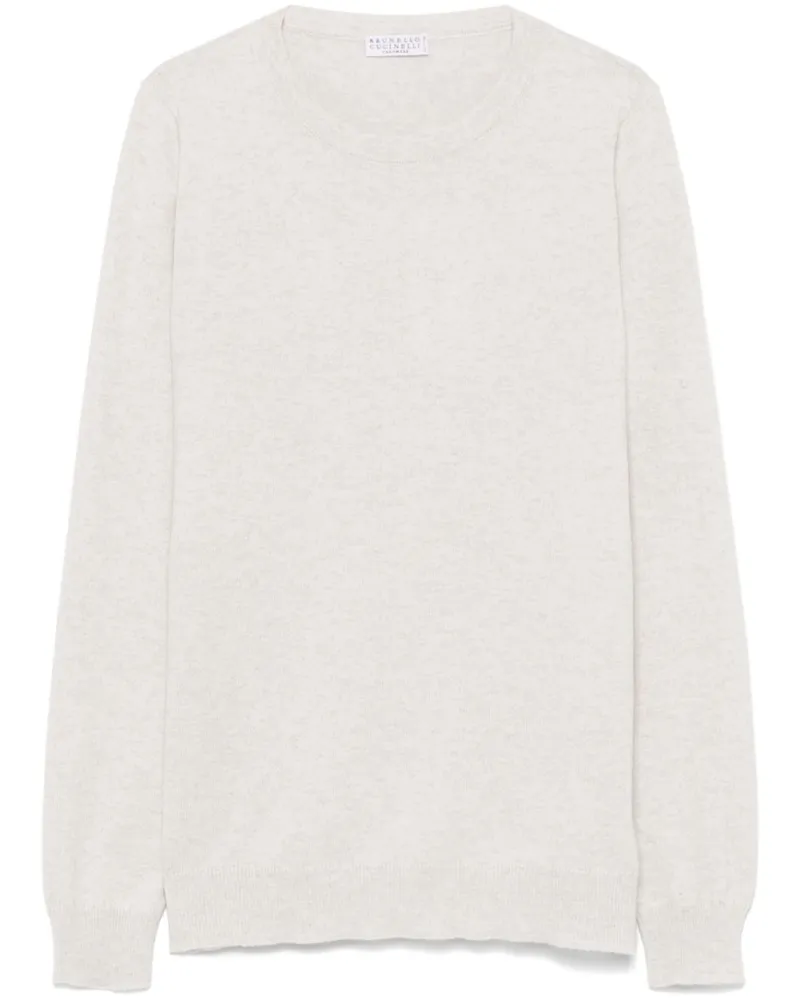 Brunello Cucinelli Klassischer Kaschmirpullover - Nude Nude