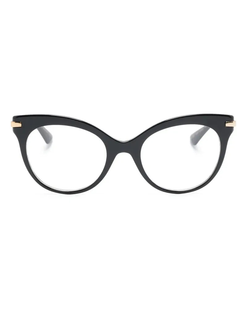 Dolce & Gabbana Brille mit Cat-Eye-Gestell - Schwarz Schwarz