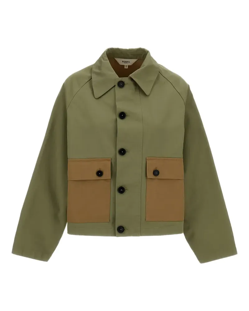 BARENA button patch pocket jacket - Grün Grün