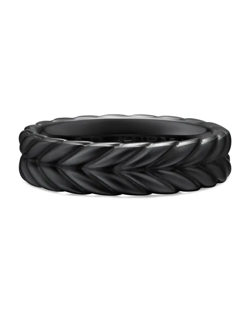 David Yurman Chevron Ring 6,2mm - Schwarz Schwarz