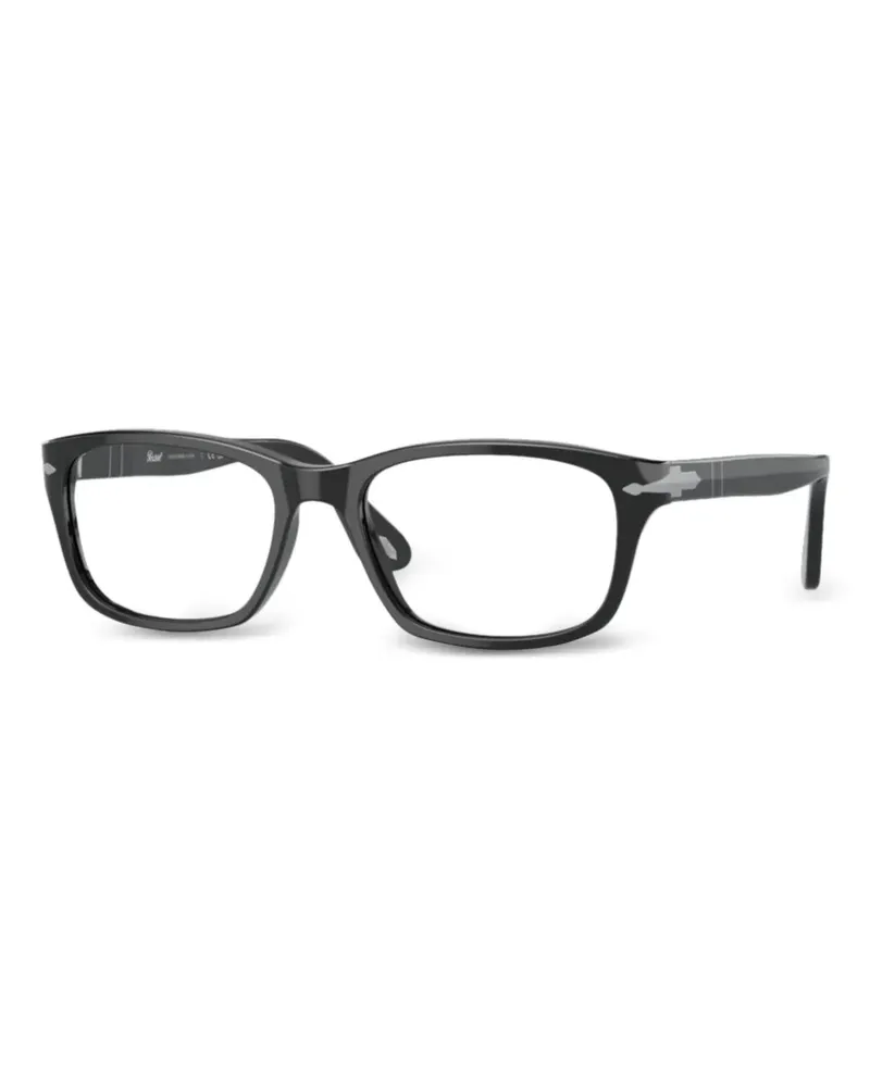 Persol Brille mit eckigem Gestell - Schwarz Schwarz
