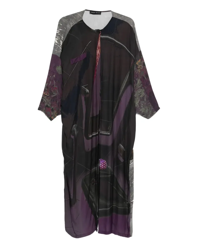 Barbara Bologna Kleid mit abstraktem Print - Schwarz Schwarz