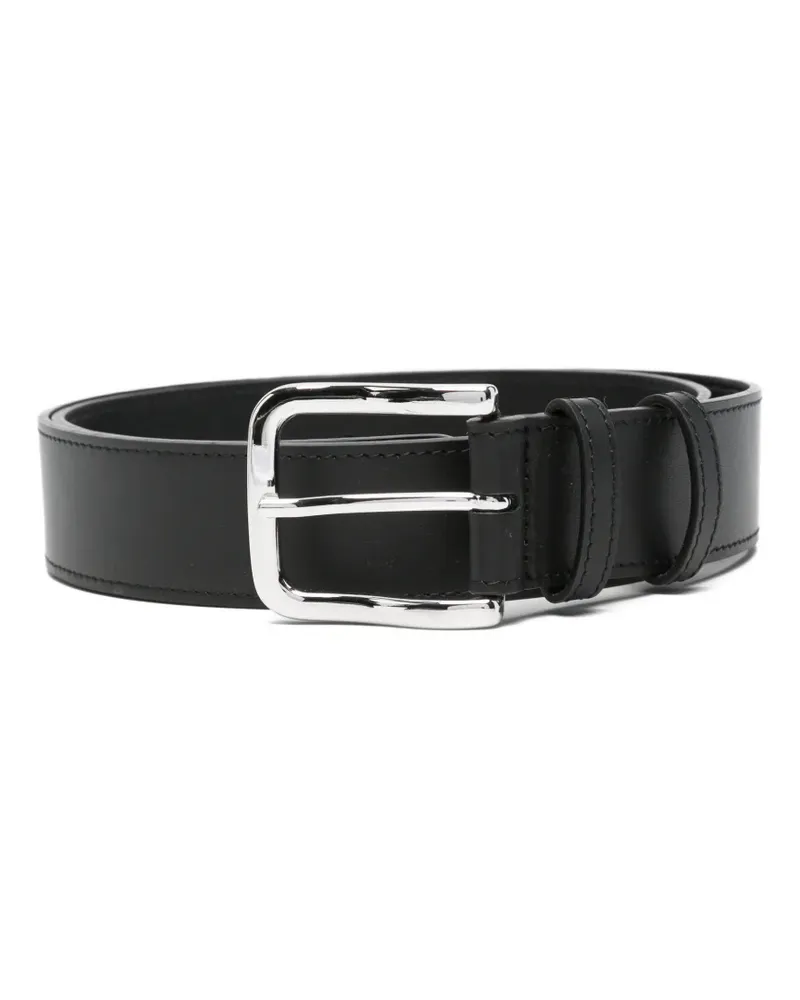 Iceberg logo-print leather belt - Schwarz Schwarz
