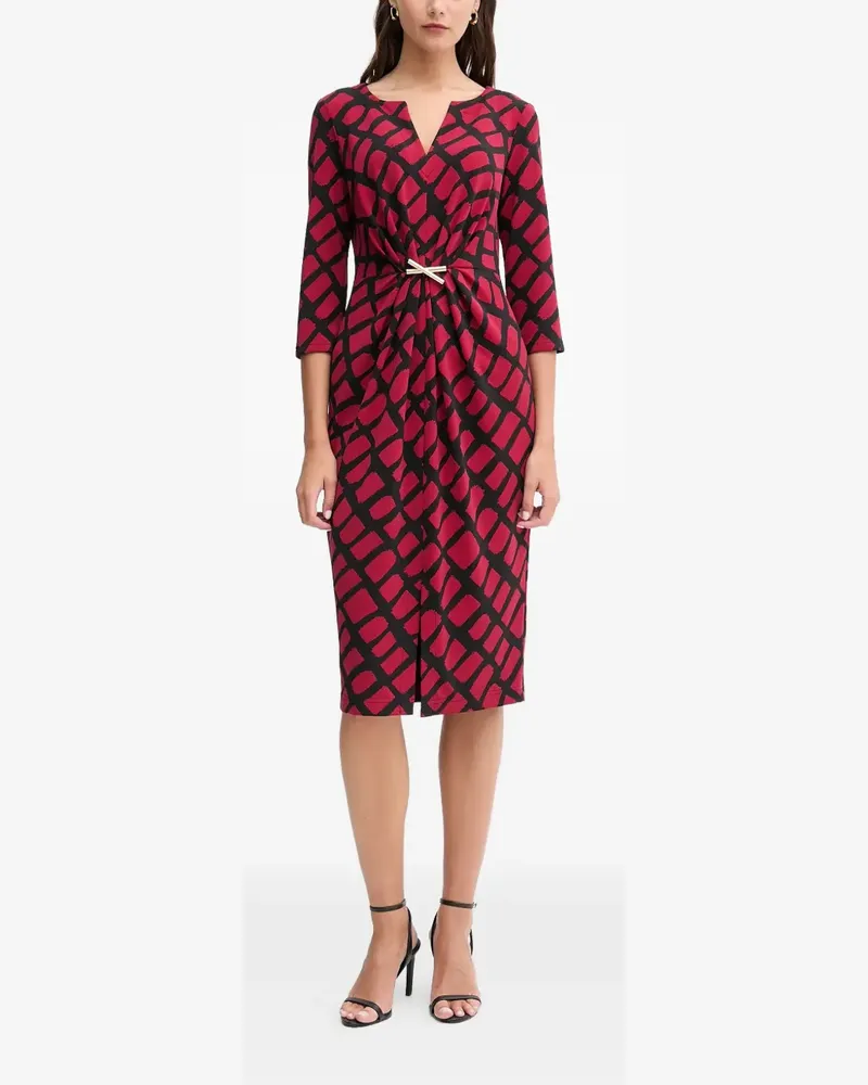 Joseph Ribkoff printed knotted midi dress - Rot Rot