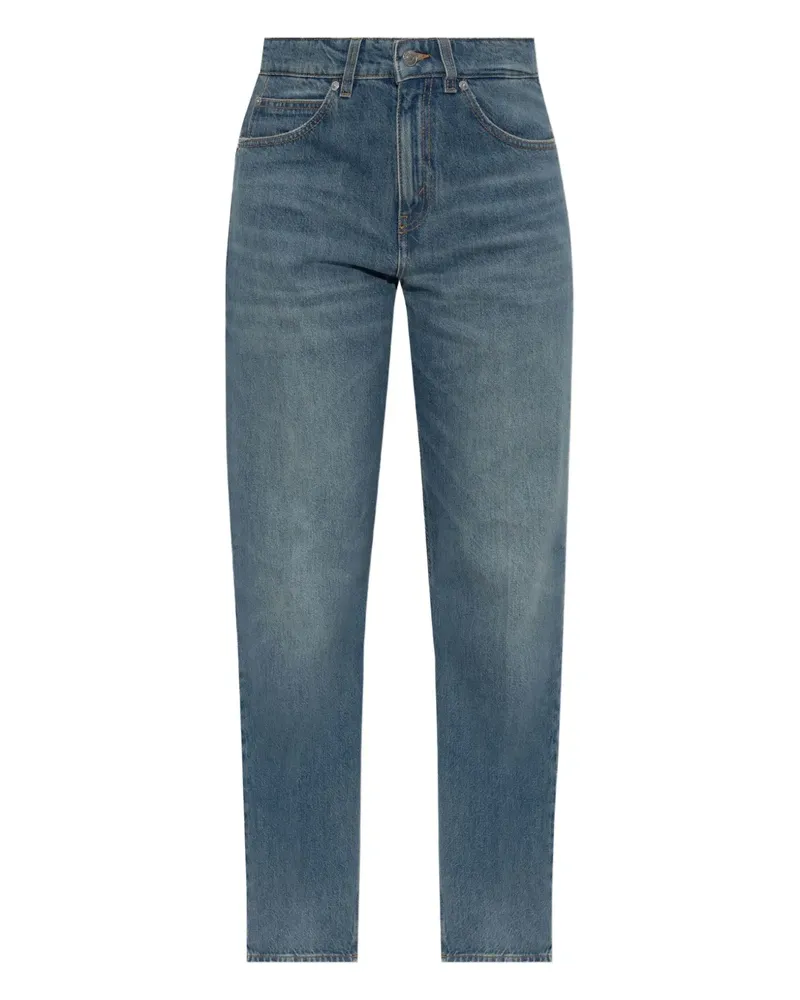 Victoria Beckham Ausgeblichene Straight-Leg-Jeans - Blau Blau