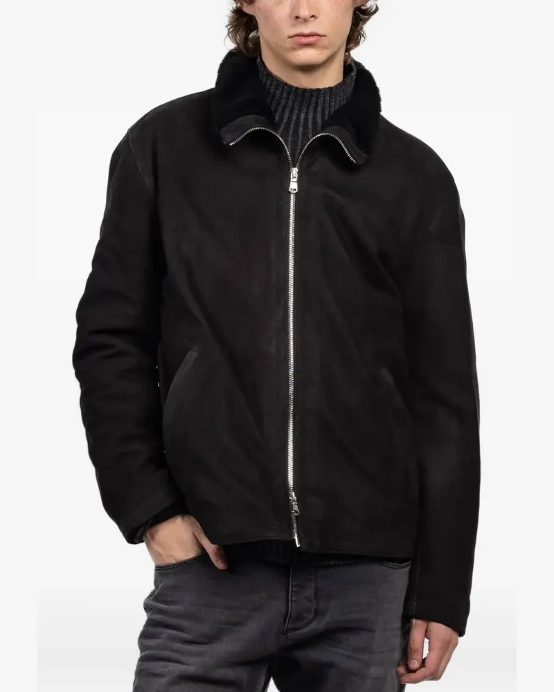 FRADI zip-up long-sleeve jacket - Schwarz Schwarz