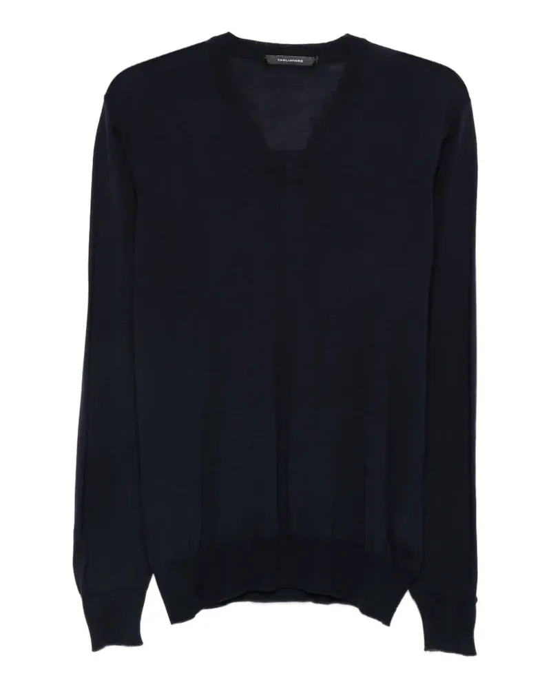 Tagliatore Xavier Pullover mit V-Ausschnitt - Blau Blau