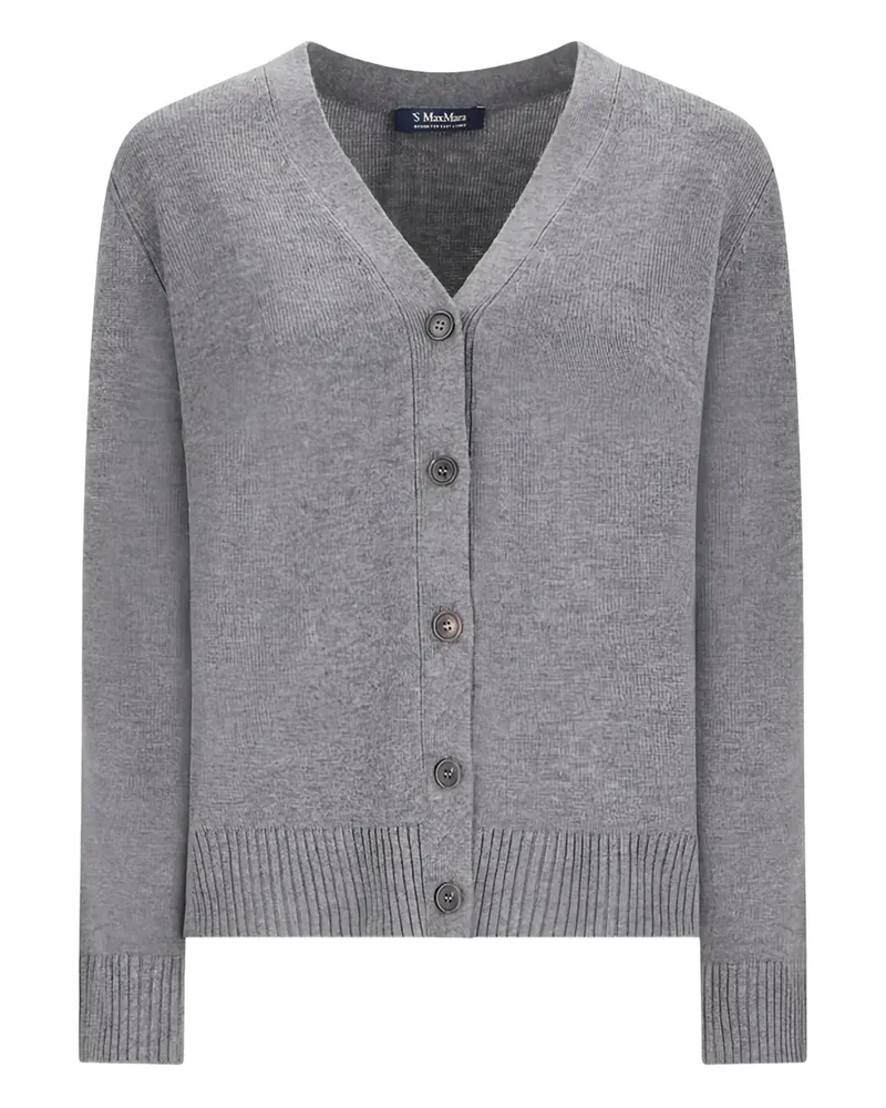 Max Mara Max Mara Cardigan mit Ellbogen-Patch - Grau Grau
