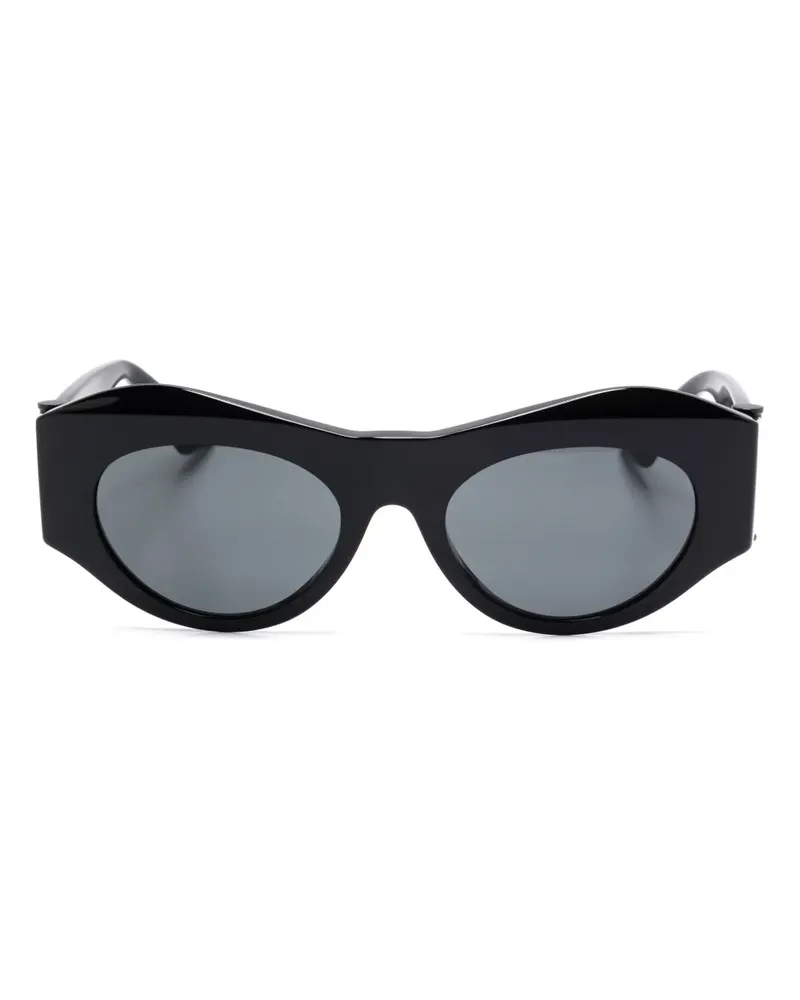 Versace Sonnenbrille mit geometrischem Gestell - Schwarz Schwarz