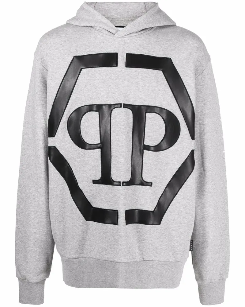 Philipp Plein Hoodie mit Logo-Print - Grau Grau
