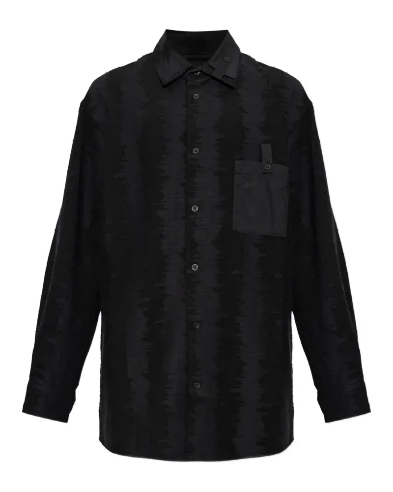 Y-3 Deco Stitch Hemd im Distressed-Look - Schwarz Schwarz