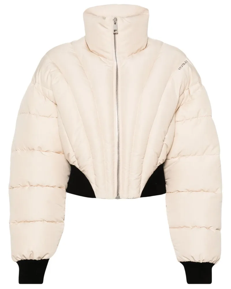 Thierry Mugler Gefütterte Cropped-Jacke - Nude Nude