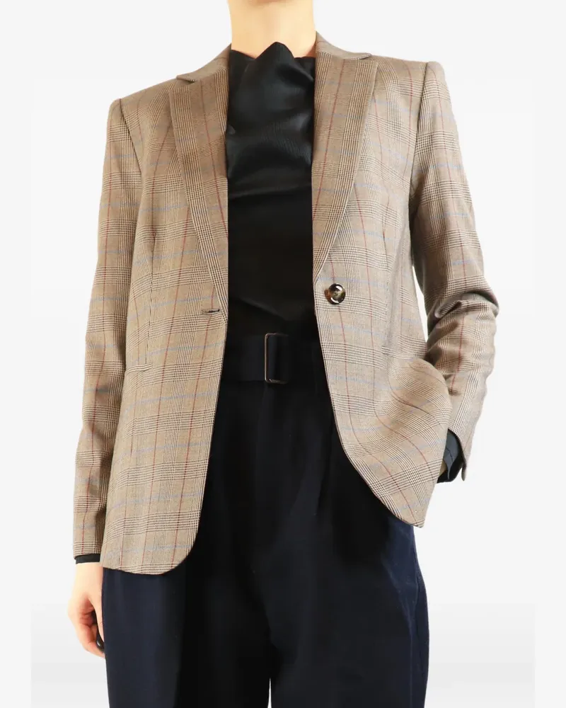 Frame Denim check-pattern blazer - Nude Nude
