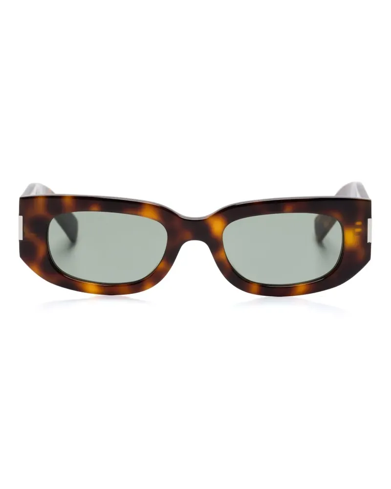 Saint Laurent Sonnenbrille mit eckigem Gestell - Braun Braun