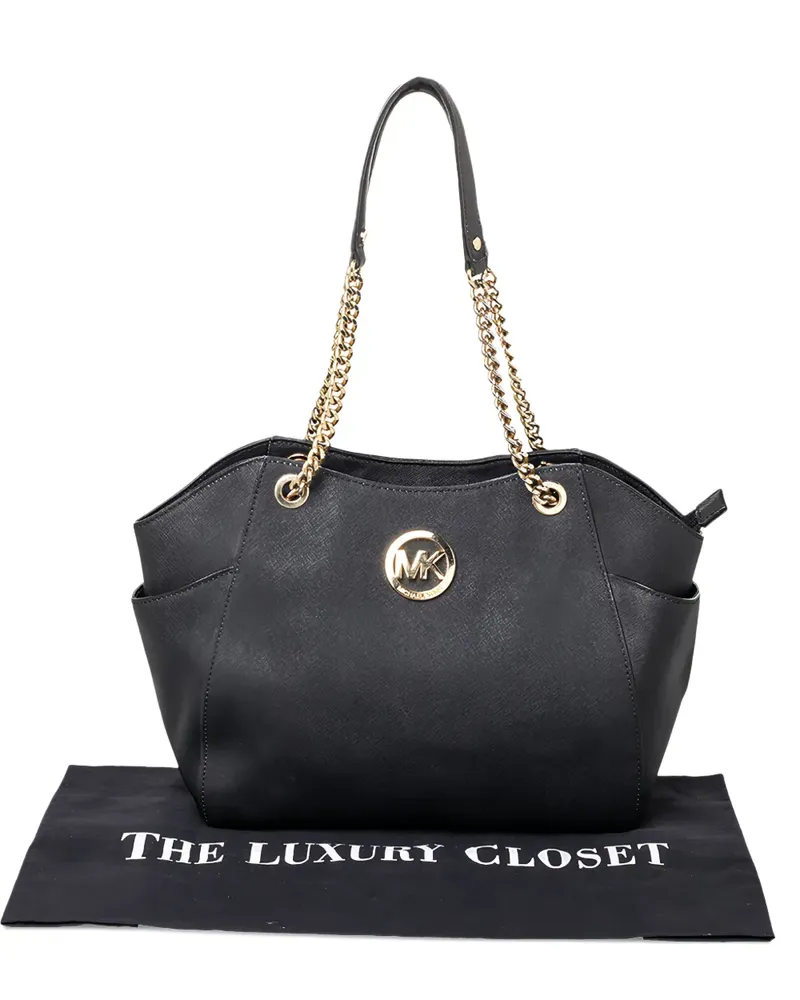 Michael Kors Jet Set leather tote bag - Schwarz Schwarz