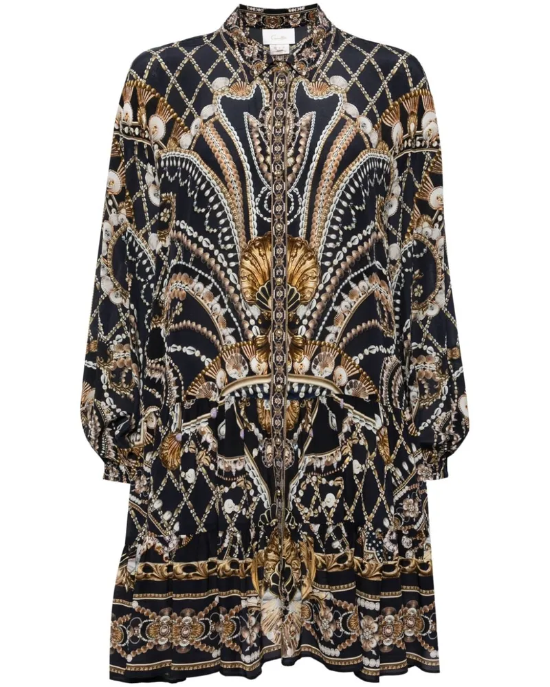 Camilla Hemdkleid aus Seide - Blau Blau