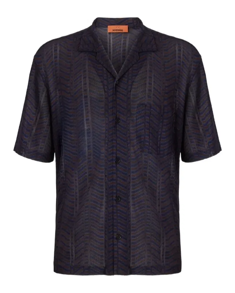 Missoni T-Shirt mit Zickzackmuster - Blau Blau