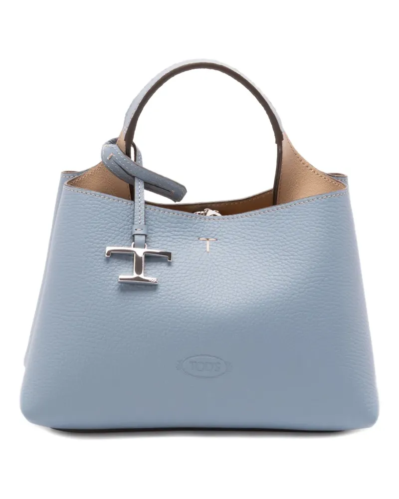 TOD'S T'-charm leather tote bag - Blau Blau