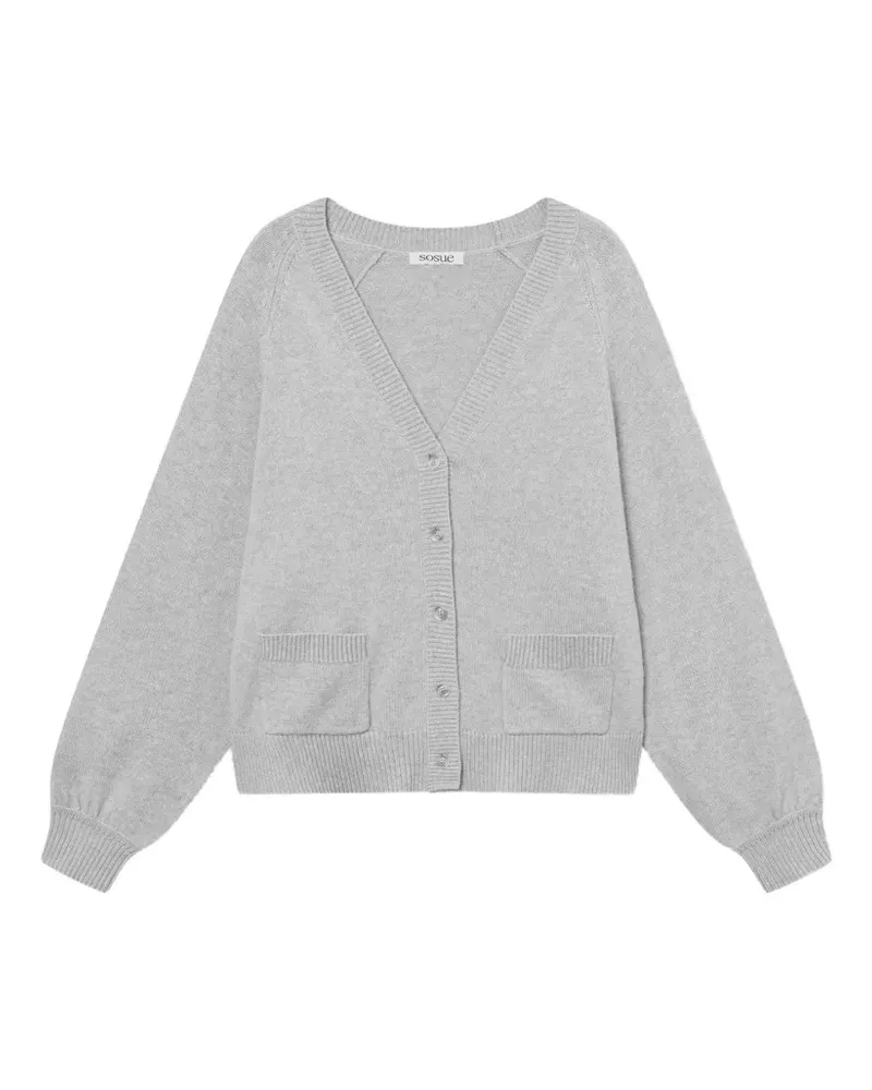 SoSUE Bella V-neck cardigan - Grau Grau