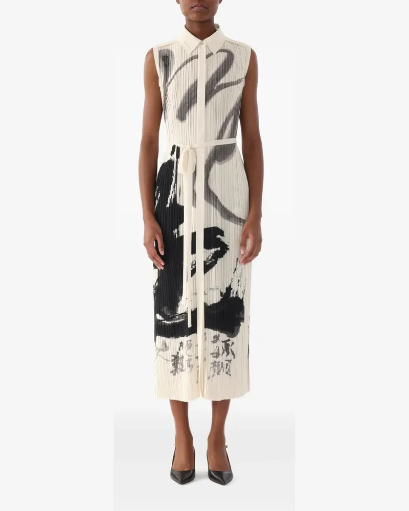 Jason Wu Plissiertes Midikleid - Weiß Weiß