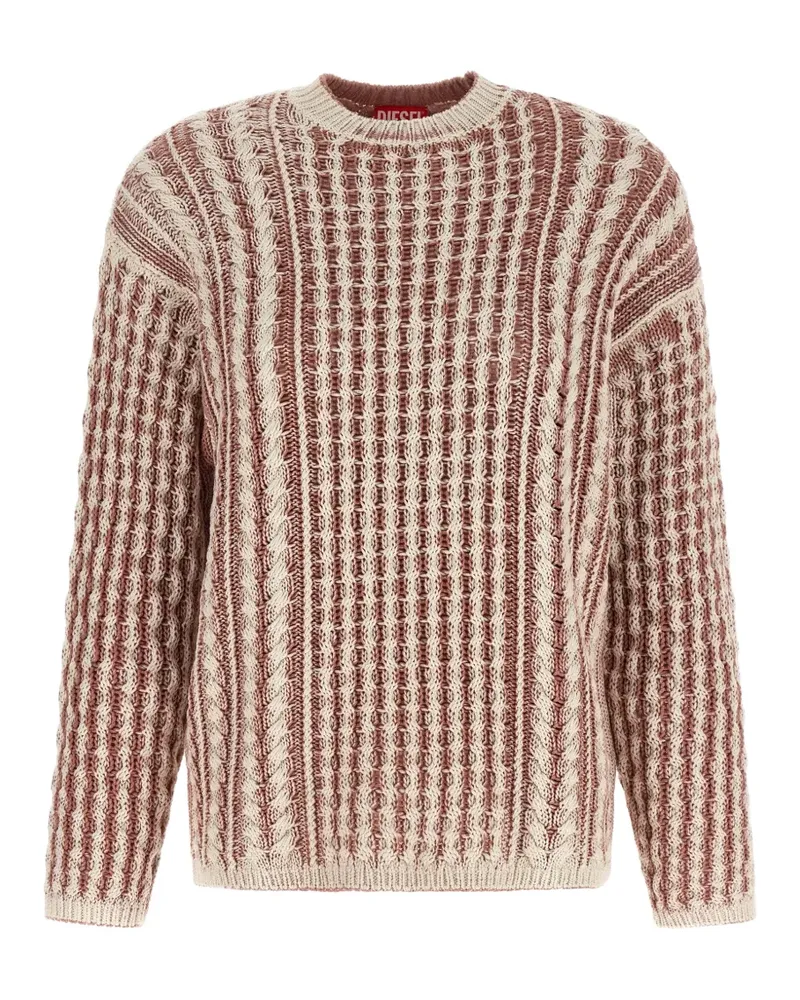 Diesel K-Moise striped knitted sweater - Nude Nude