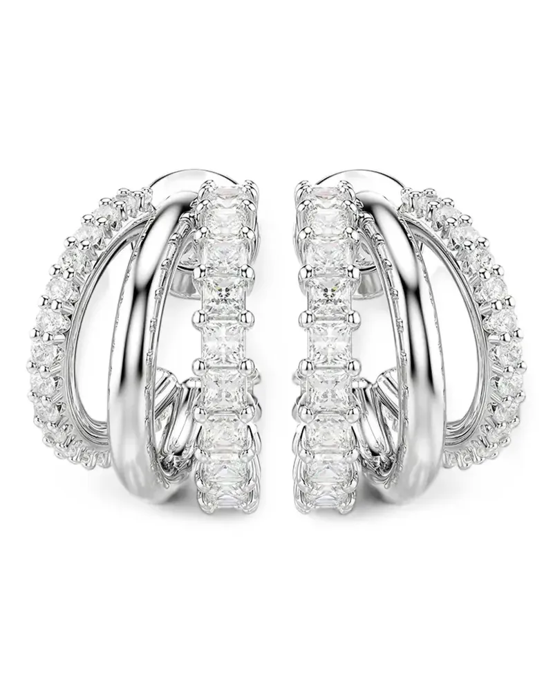 Swarovski Hyperbola crystal-embellished multi-hoop earrings - Silber Silber