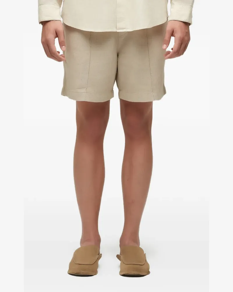 Osklen linen bermuda shorts - Nude Nude