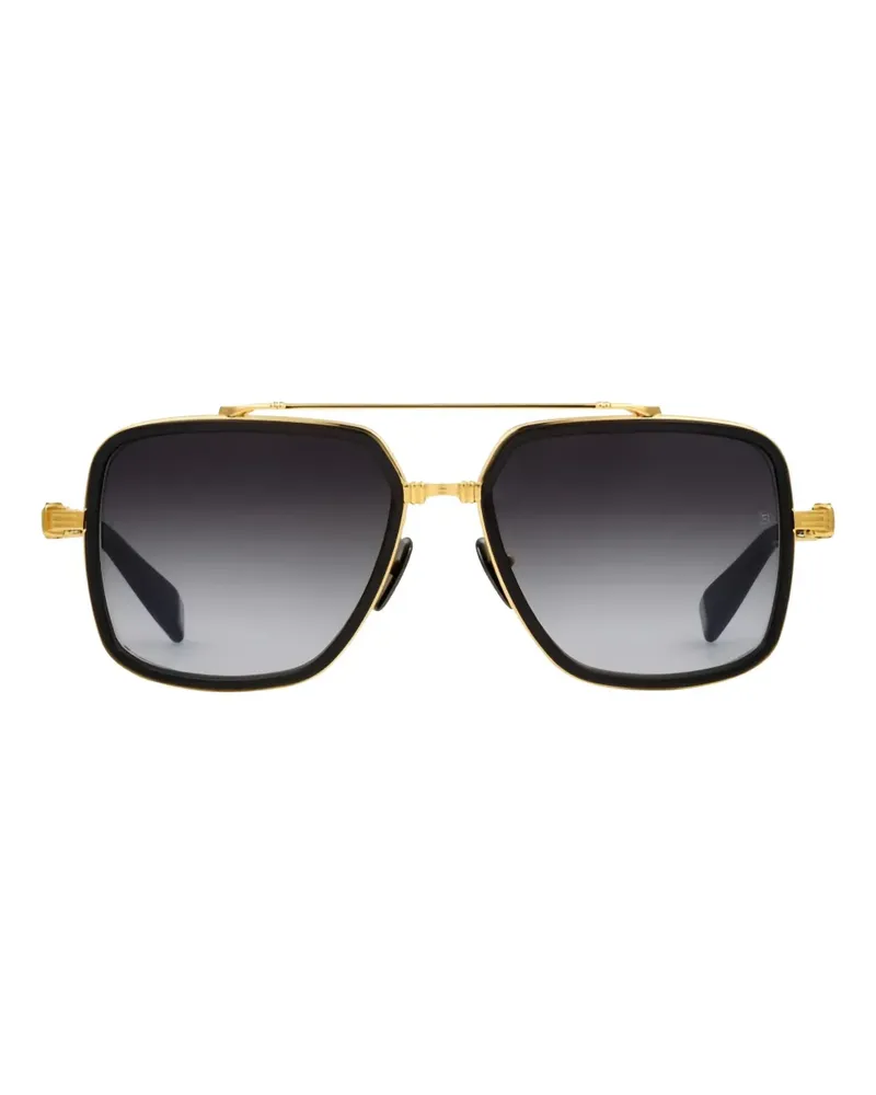 Balmain Officier square-frame sunglasses - Schwarz Schwarz