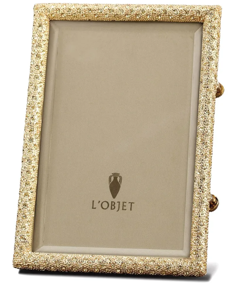 L’OBJET Eckiger Pavé-Bilderrahmen (10cm x 15cm) - Gold Gold