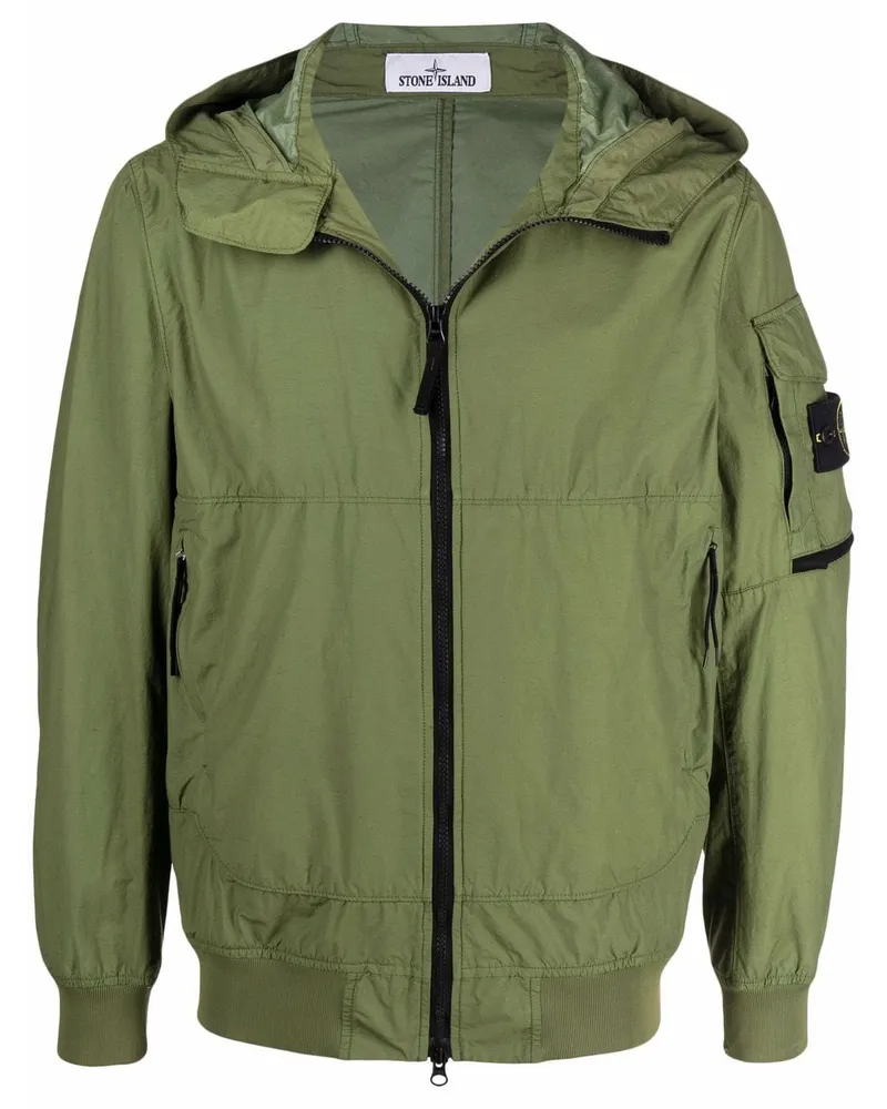 Stone Island Leichte Jacke mit Kompass-Patch - Grün Grün