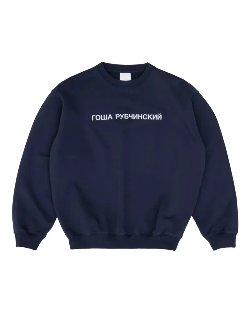 Gosha Rubchinskiy logo-print sweater - Blau Blau