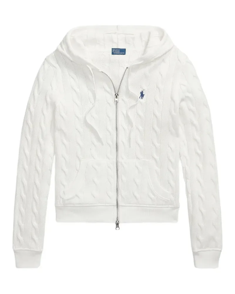 Ralph Lauren cable-knit hooded cardigan - Weiß Weiß