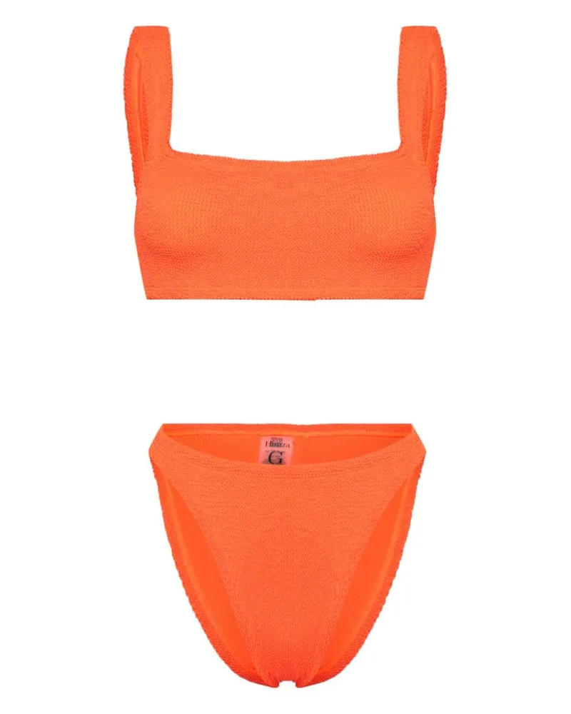 Hunza G Xandra Bikini mit Knitteroptik - Orange Orange