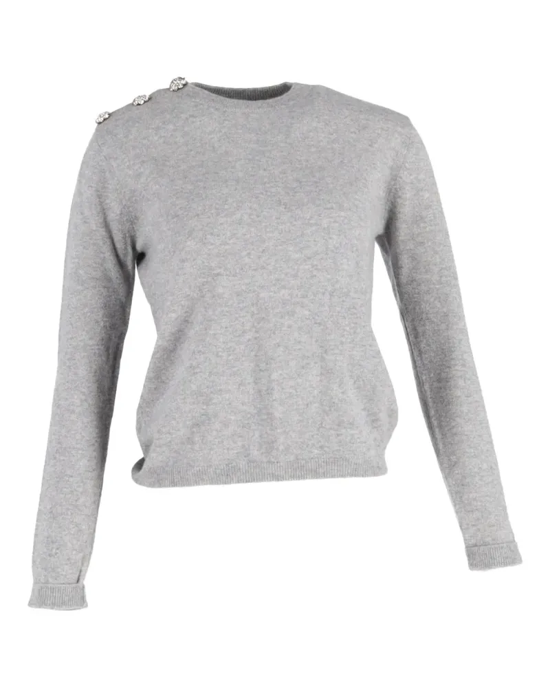 Ganni Pullover mit Kristallen - Grau Grau