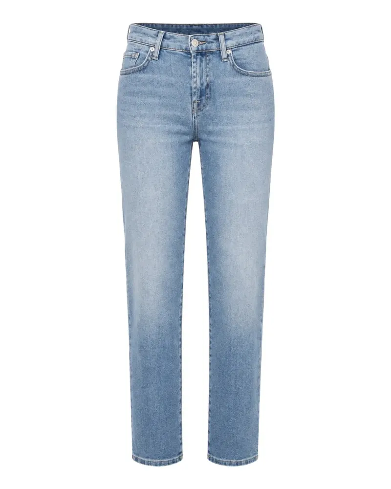 7 for all mankind logo-patch straight-leg jeans - Blau Blau