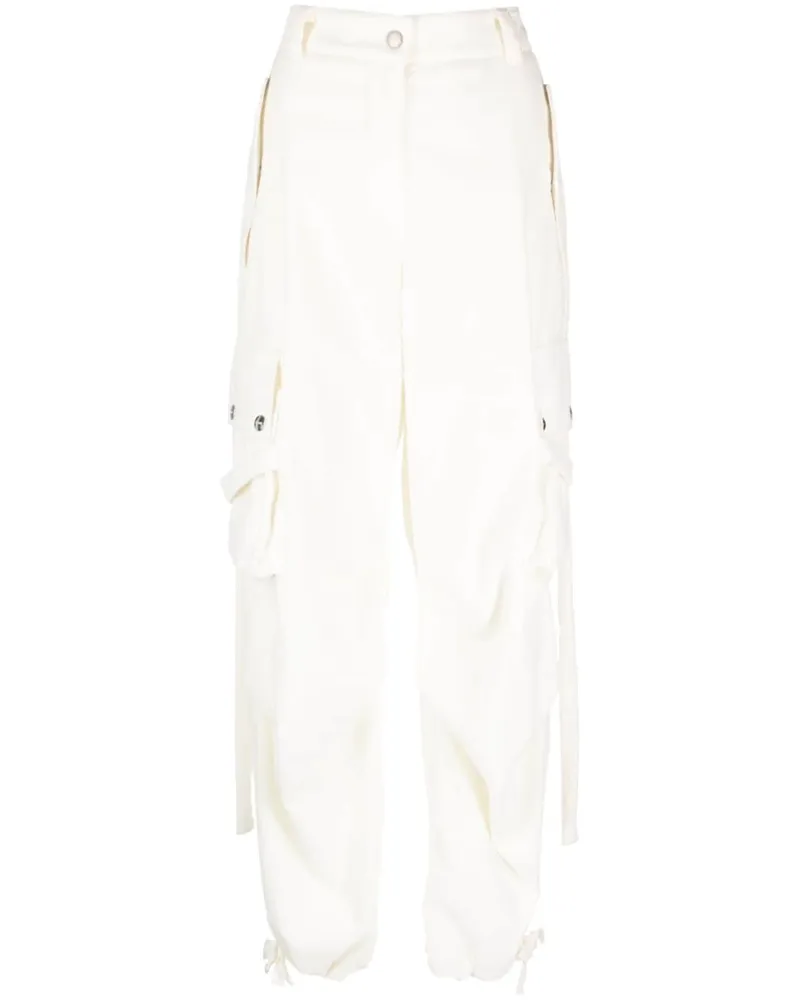 MSGM Cargohose mit weitem Bein - Weiß Weiß