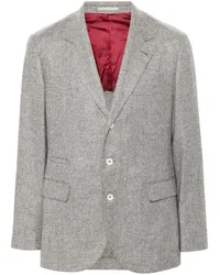 Brunello Cucinelli Blazer mit Fischgrätenmuster Grau